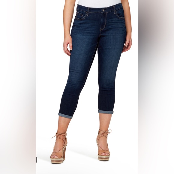 Jessica Simpson Denim - Jessica Simpson | Royal Blue Forever Rolled Crop Skinny Jeans size 8/29✨